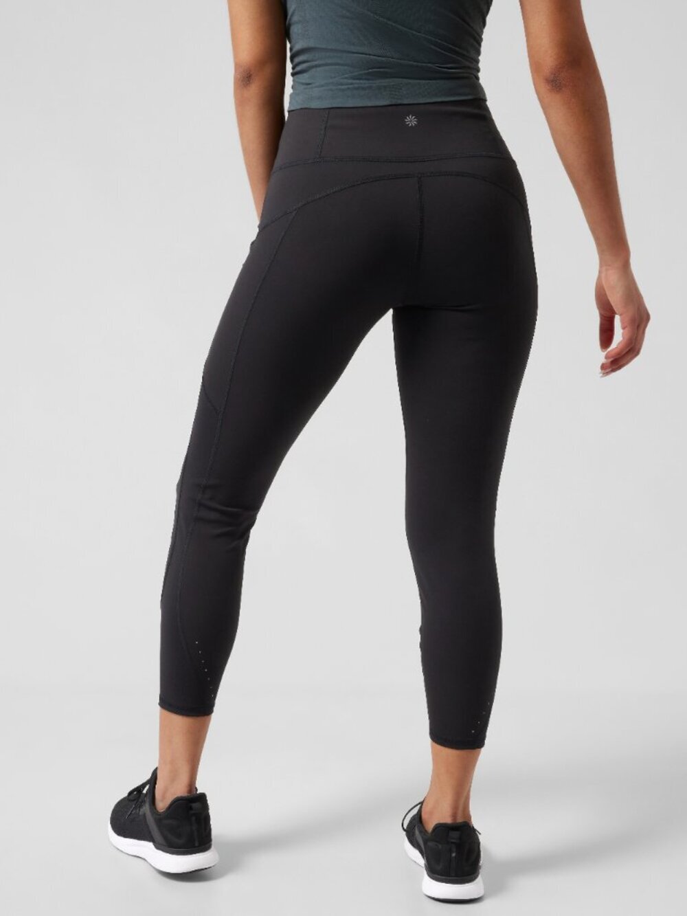 ATHLETA Rainier Unbrushed Black High Rise 7/8 Ankle Leggings, Size S - Picture 2 of 15